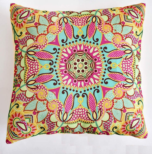 Cushion Covers: Set of 5 Multi Colored Decorative Hand Made Cotton Cushion Covers