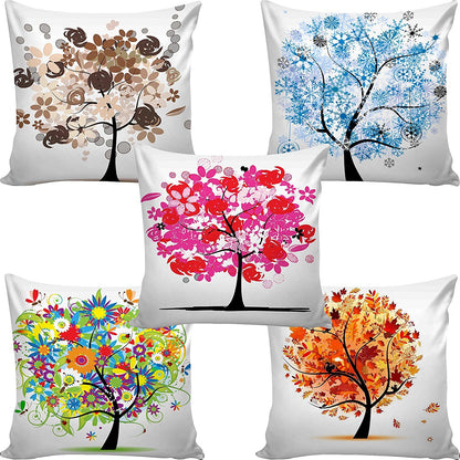 Cushion Covers: Set of 5 Multi Colored Decorative Hand Made Cotton Cushion Covers