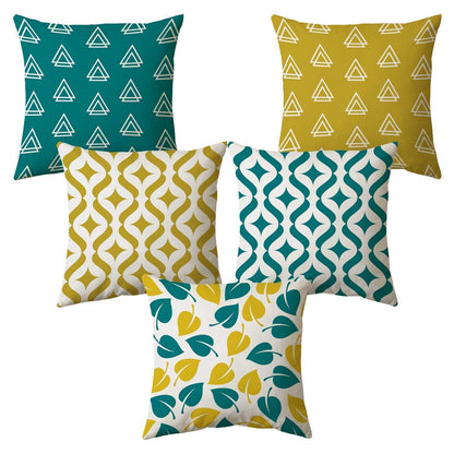 Cushion Covers: Set of 5 Multi Colored Decorative Hand Made Jute Cushion Covers