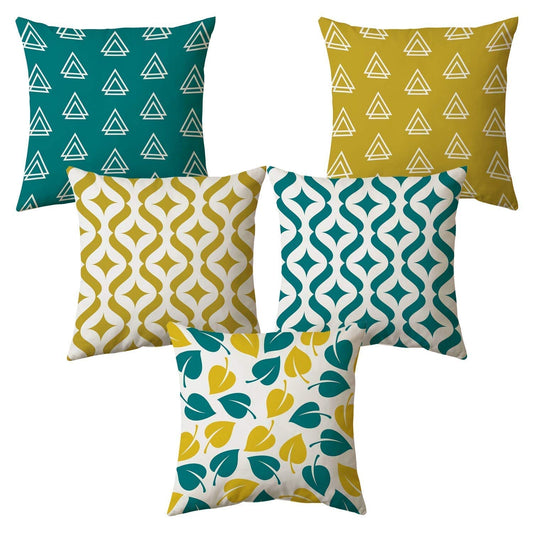Cushion Covers: Set of 5 Multi Colored Decorative Hand Made Jute Cushion Covers