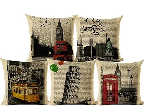 Cushion Covers: Set of 5 Multi Colored Decorative Hand Made Velvet Cotton Cushion Covers
