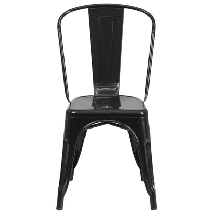 DINING CHAIR ELVIN White and Black Chair
