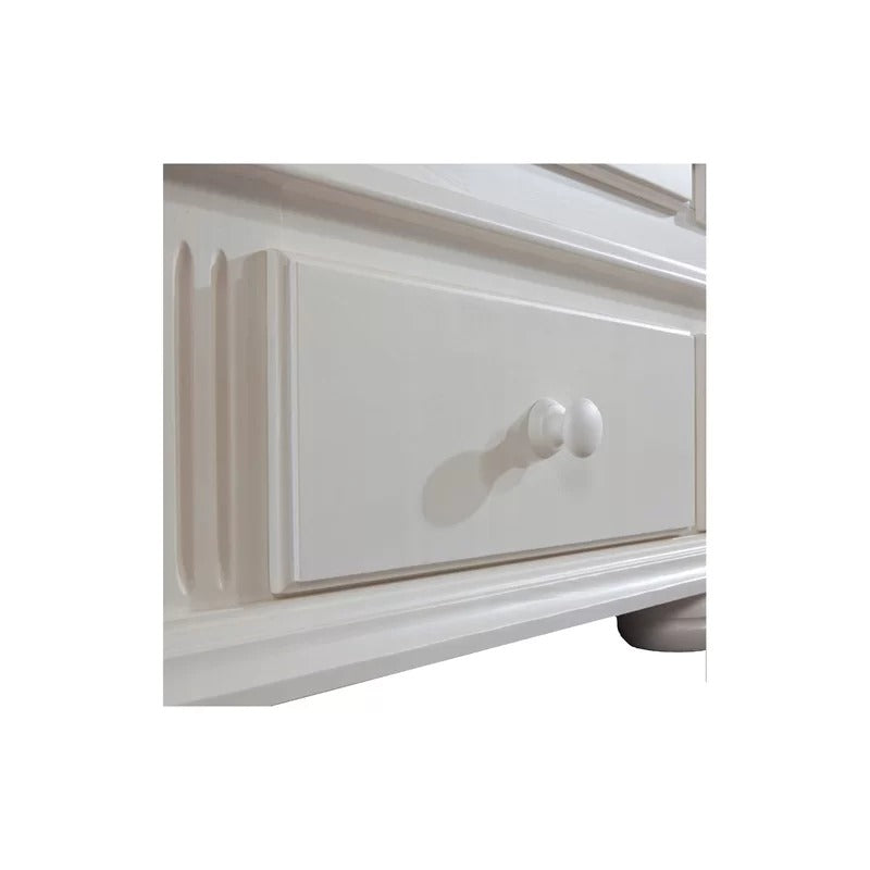 4 Door Wardrobe: Decorative 4 Door Solid Wood Wardrobe
