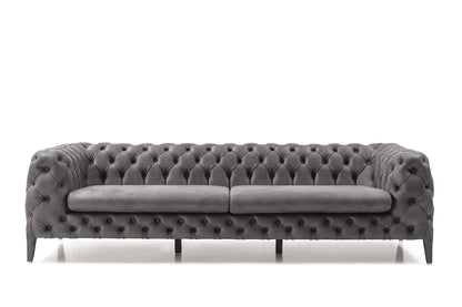 Designer Sofa Set:- 3+1 Fabric 4 Seater Luxury Furniture Sofa Set (Grey & Cream)