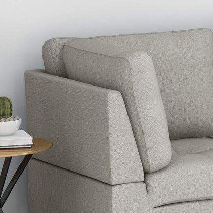 Designer Sofa Set:- Daiya L Shape 6 Seater Fabric Sofa Set luxury furniture (Grey)