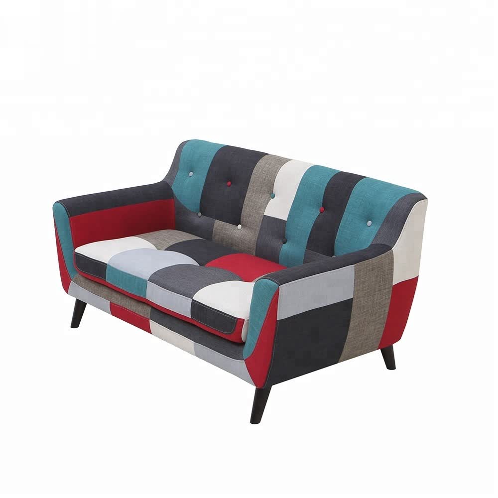 Designer Sofa Set : Fabric Legs Wood Luxury Furniture Sofa Set ( Multicolour)