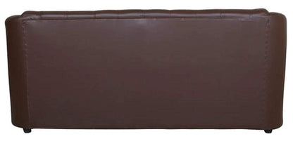 Designer Sofa Set:- Dark Brown 3 Seater Leatherette Luxury Furniture Sofa Set
