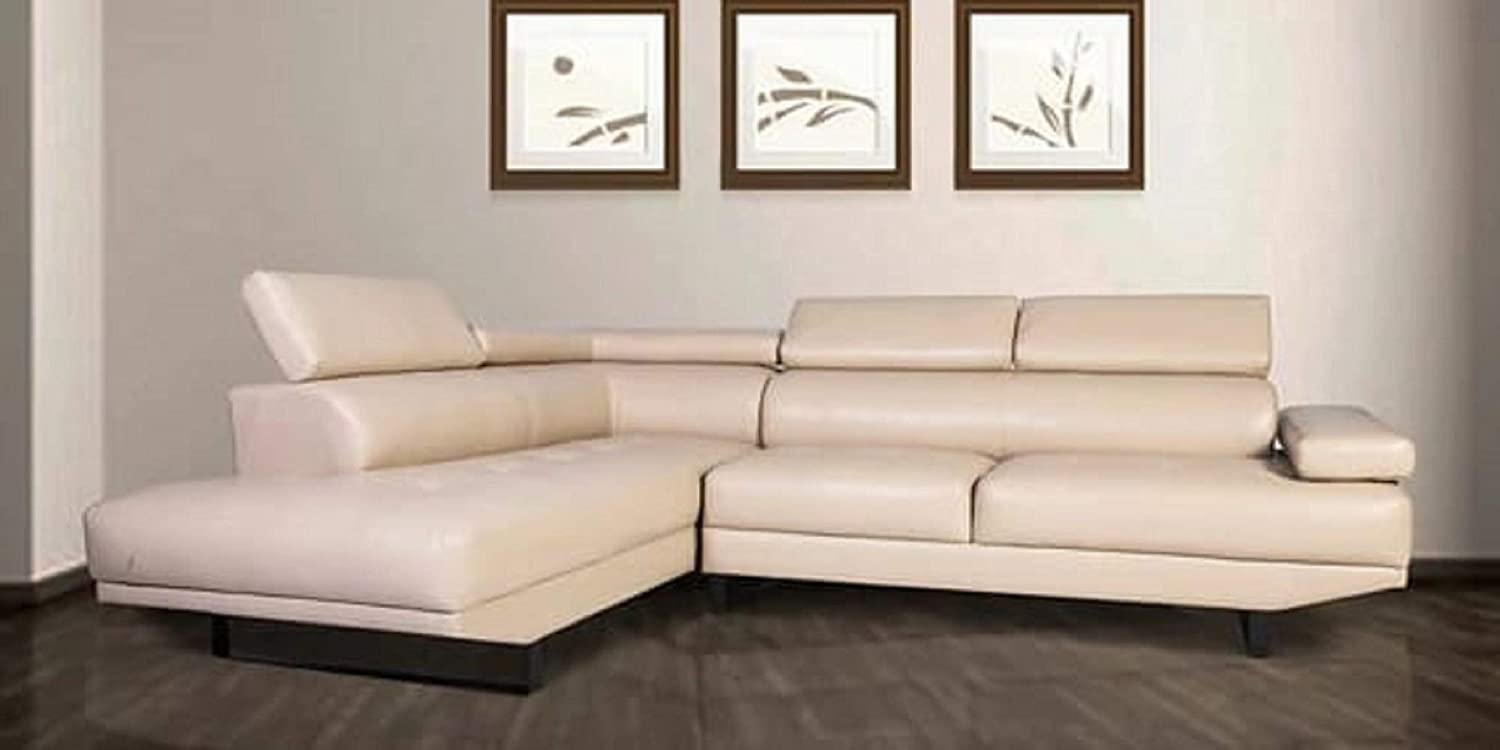 Designer Sofa Set:- Hugo L Shape 5 Seater Leatherette Sofa Set Luxury Furniture