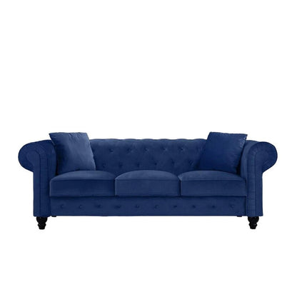 Designer Sofa Set:- Logue 3 Seater Velvet Fabric Sofa Set luxury furniture