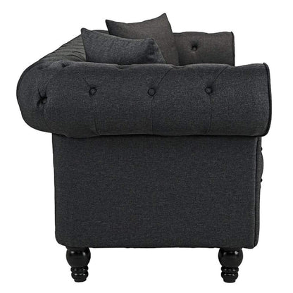 Designer Sofa Set:- Logue 3 Seater Velvet Fabric Sofa Set luxury furniture