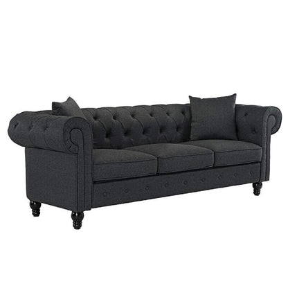 Designer Sofa Set:- Logue 3 Seater Velvet Fabric Sofa Set luxury furniture