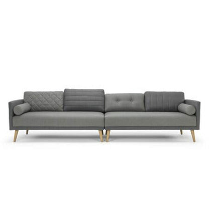 Designer Sofa Set:- Regal 5 Seater Fabric Luxury Furniture Sofa Set (Grey)