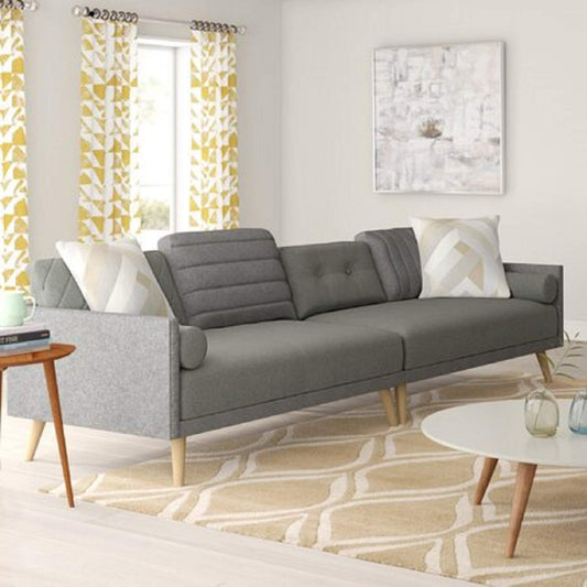 Designer Sofa Set:- Regal 5 Seater Fabric Luxury Furniture Sofa Set (Grey)