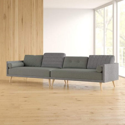 Designer Sofa Set:- Regal 5 Seater Fabric Luxury Furniture Sofa Set (Grey)