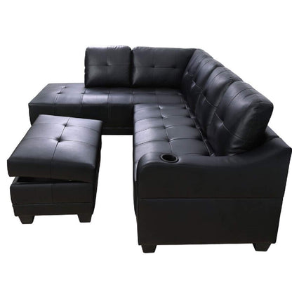 Designer Sofa Set:- Rey L Shape Sofa Set Leatherette Sofa Set Luxury Furniture