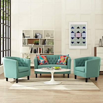 Designer Sofa Set:- ZIAA 3+1+1 Fabric Sofa Set (Light Slate Green)