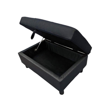 Designer Sofa Set:- Paes 3+2+1 Leatherette Luxury Furniture Sofa Set (Black)