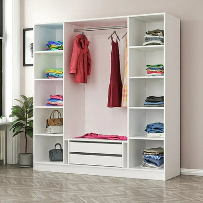 4 Door Wardrobe: Designer 4 Door Manufactured Wood Wardrobe