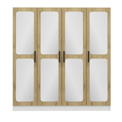4 Door Wardrobe: Designer 4 Door Manufactured Wood Wardrobe