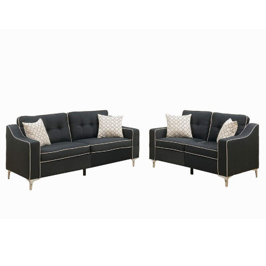 Designer Sofa Set:- AMIA 3+2 Fabric Luxury Furniture Sofa Set (Grey)