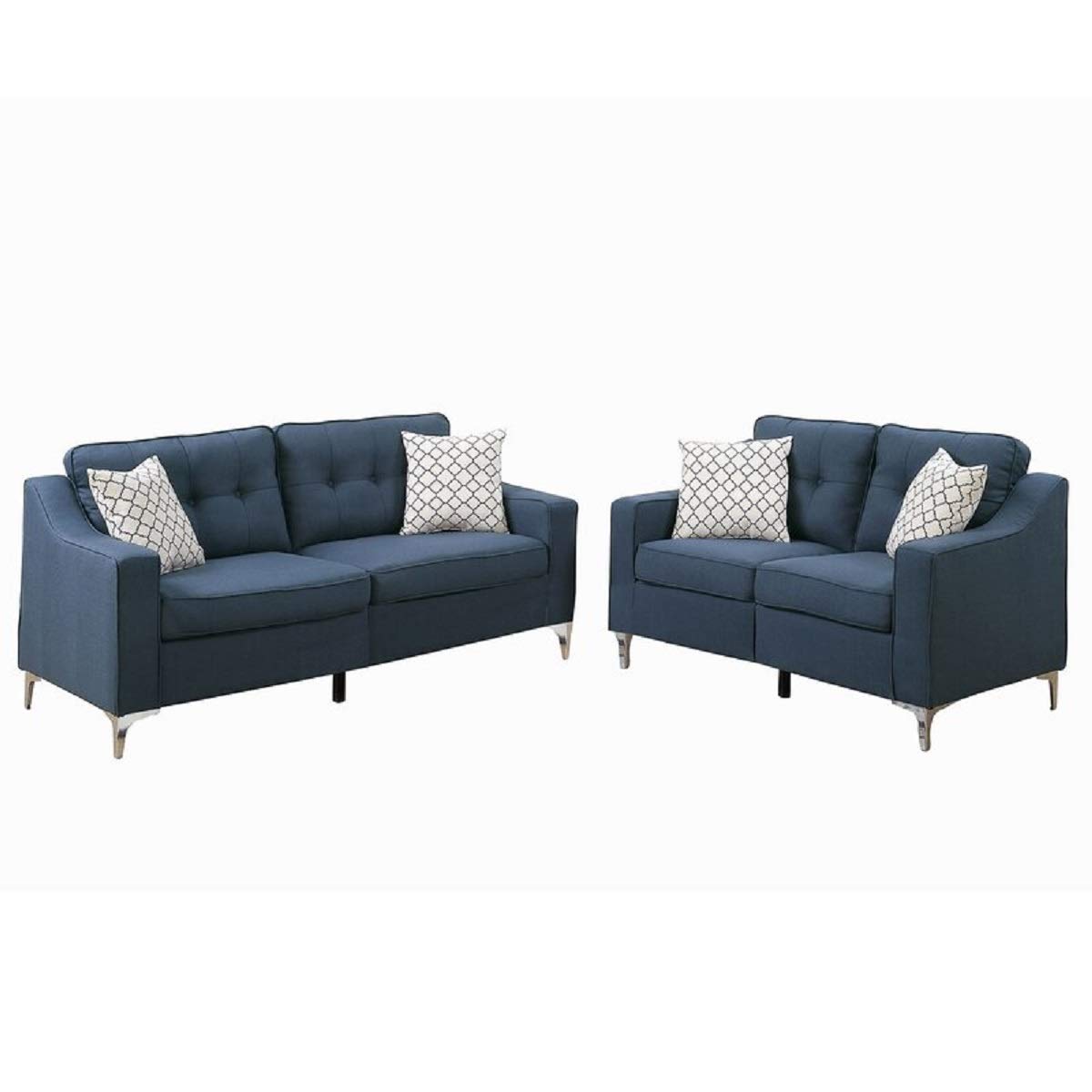 Designer Sofa Set:- AMIA 3+2 Fabric Luxury Furniture Sofa Set (Navy Blue)
