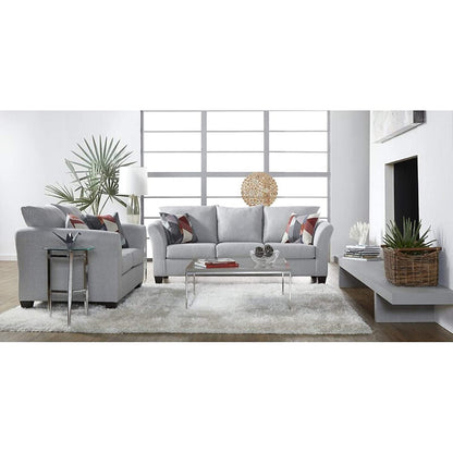 Designer Sofa Set:- Barkeley 3+2+2 Fabric 7 Seater Luxury Furniture Sofa Set (Grey)