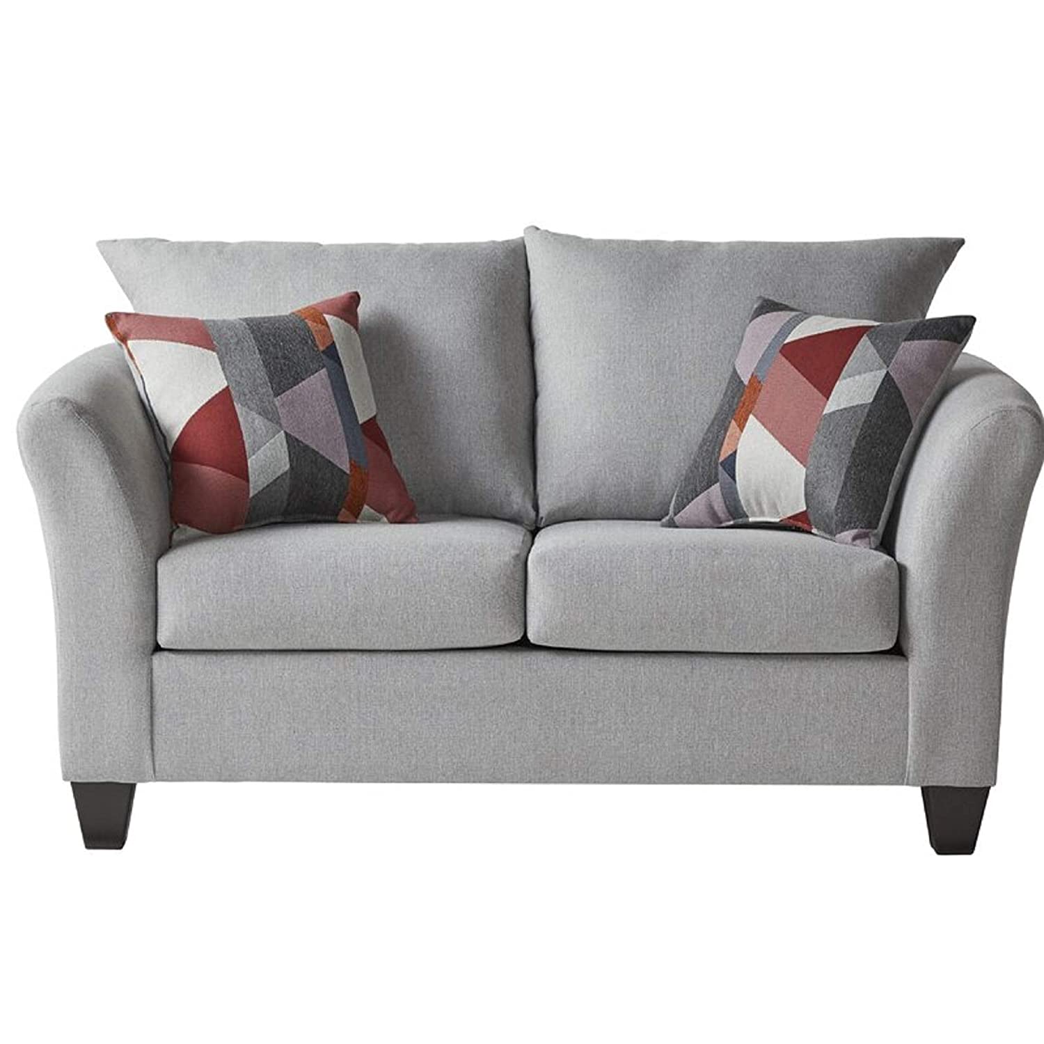 Designer Sofa Set:- Barkeley 3+2+2 Fabric 7 Seater Luxury Furniture Sofa Set (Grey)