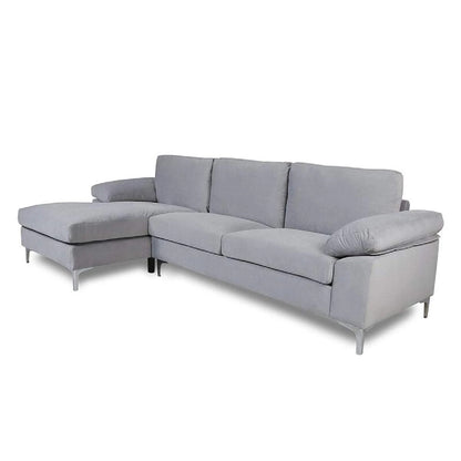 Designer Sofa Set:- Daiyan L Shape 5 Seater Velvet Luxury Furniture Sofa Set