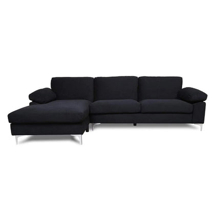 Designer Sofa Set:- Daiyan L Shape 5 Seater Velvet Luxury Furniture Sofa Set