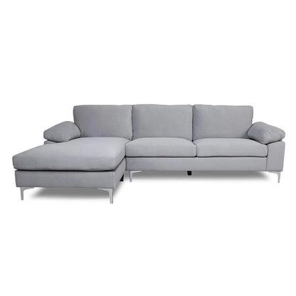 Designer Sofa Set:- Daiyan L Shape 5 Seater Velvet Luxury Furniture Sofa Set