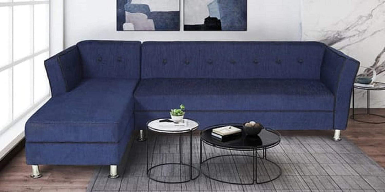 Designer Sofa Set:- Dora L Shape 5 Seater Fabric Luxury Furniture Sofa Set