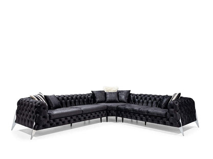 Designer Sofa Set:- Liberty L Shape Fabric 6 Seater Luxury Furniture Sofa Set 