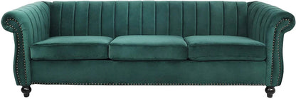 Designer Sofa Set:- 3 Seater Velvet Fabric Luxury Furniture Sofa Set 