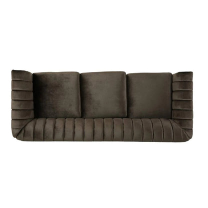 Designer Sofa Set:- 3 Seater Velvet Fabric Luxury Furniture Sofa Set 