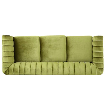 Designer Sofa Set:- 3 Seater Velvet Fabric Luxury Furniture Sofa Set 