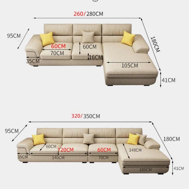 Designer Sofa Set:- Nordic Modern Style Fabric Luxury Furniture Sofa Set