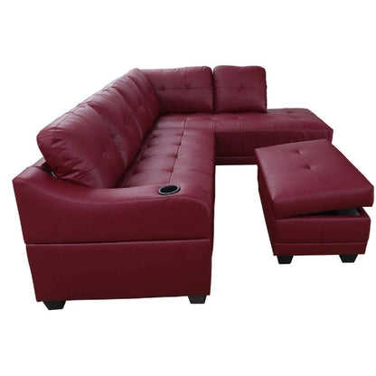 Designer Sofa Set:- Rey L Shape Sofa Set Leatherette Sofa Set Luxury Furniture