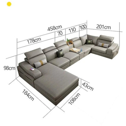 Designer Sofa Set:- U Shape fabric Luxury Furniture Sofa Set