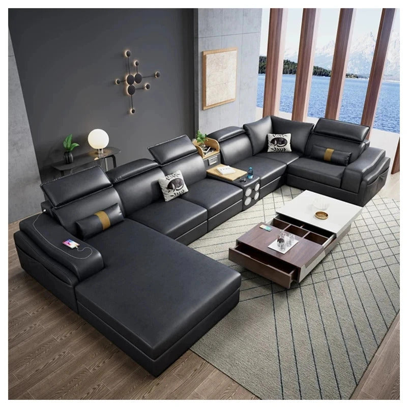 Designer Sofa Set:- U Shape fabric Luxury Furniture Sofa Set
