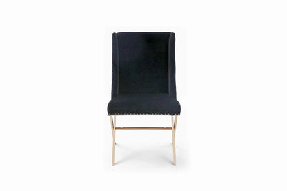 Dining Chair ALEX Black & Rosegold Dining Chair