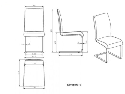 Dining Chair COOM Modern White Dining Chair (Set of 2)