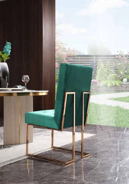 Dining Chair CYTO Modern Black & Gold Dining Chair (Set of 2)