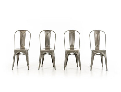 Dining Chair HOOD Modern Steel Dining Chair (Set of 2)