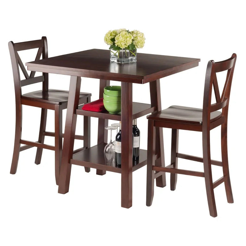 Dining Set: 2 Seater Solid Wood Dining Set