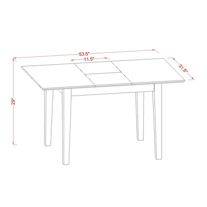Dining Set: 2 Seater Solid Wood Dining Set