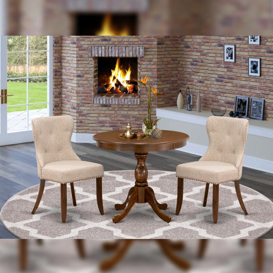 Dining Set 3 Piece Breakfast Dining Table With 2 Chairs