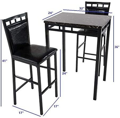 Dining Set 3 Piece Counter Height Dining Set