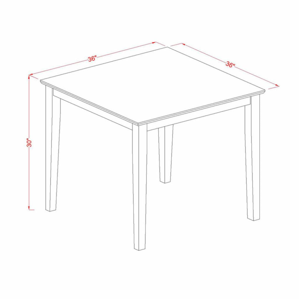 Dining Set: 3 Piece Dining Table Set with 2 Wood Seat Dining Chairs