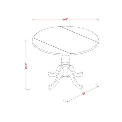 Dining Set 3 Piece Drop Leaf Dining Table Set