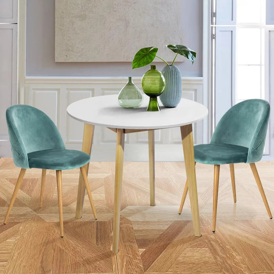 Dining Set: 3 Piece Round Dining Table With 2 Chairs